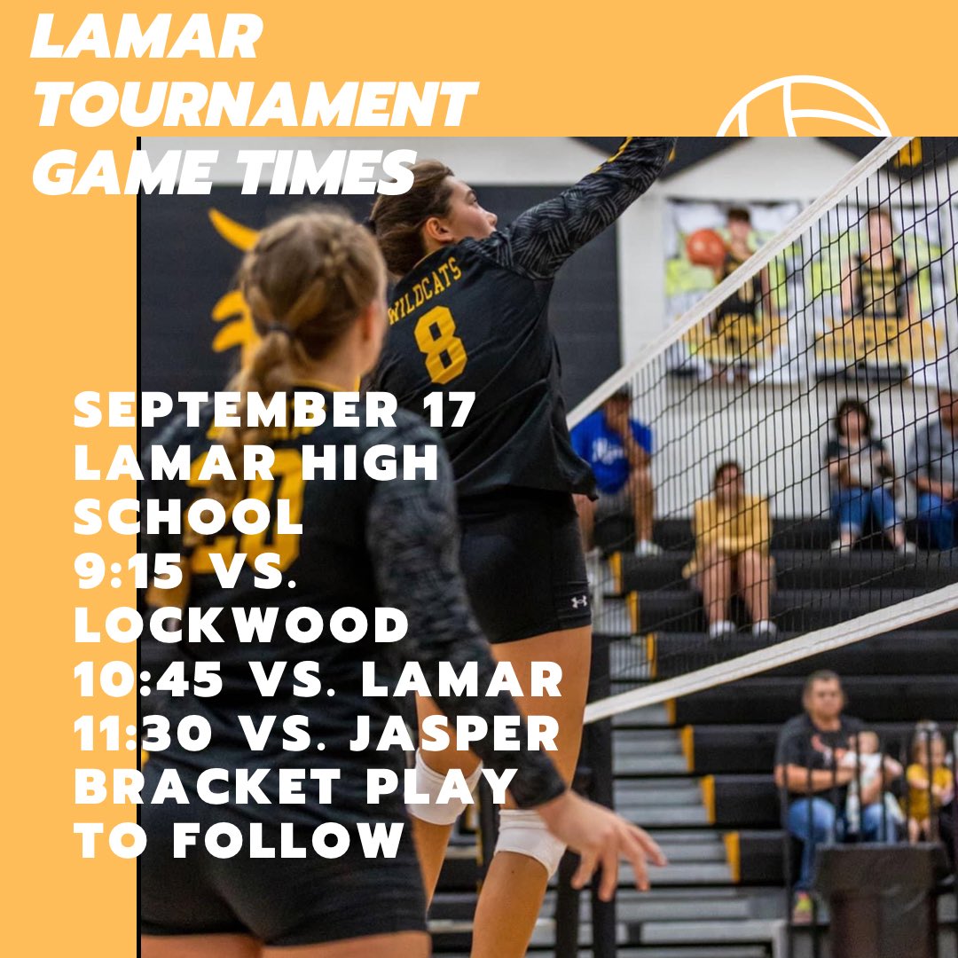 Lamar tournament information!!🏐