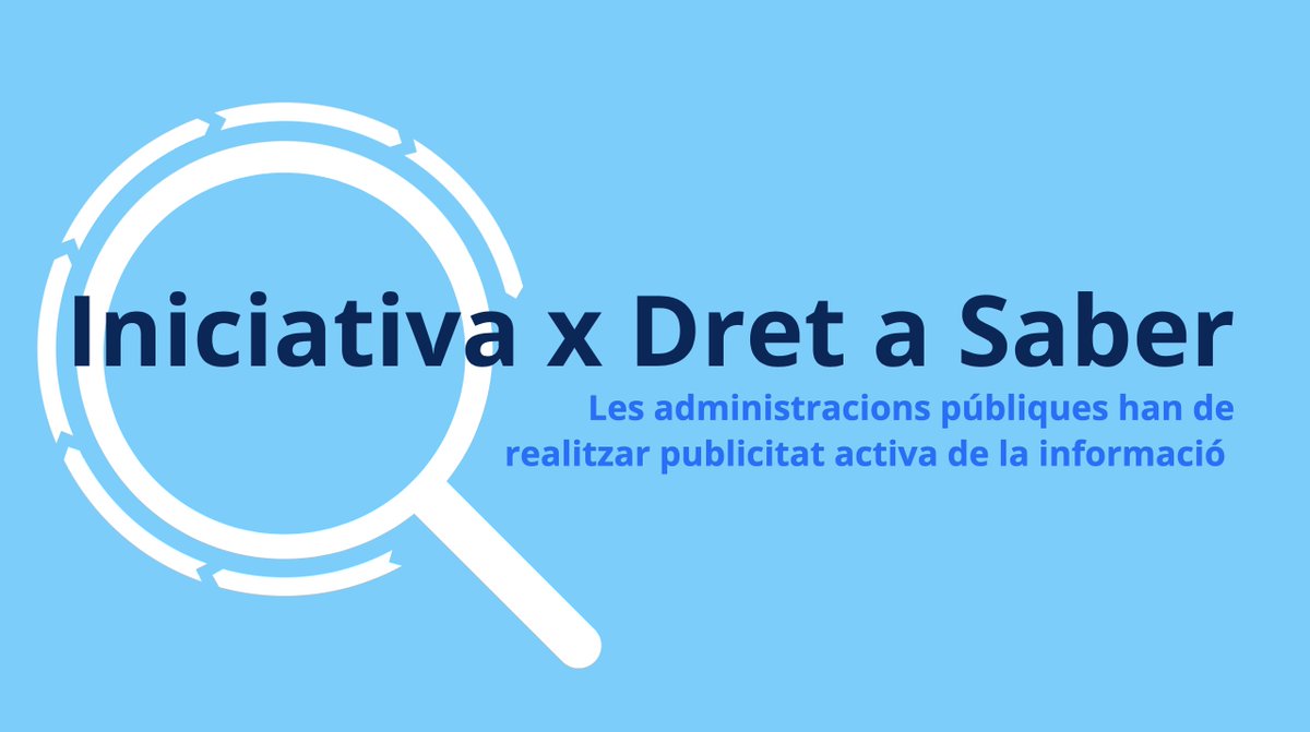 OpenDataTGN's tweet image. 🔵 Les administracions públiques han de realitzar publicitat activa de la Informació pública subjecta al règim de transparència 📉 Aquesta informació és pública als portals de #OpenData o #DadesObertes (Article 8 llei transparència 19/2014) @iopendatabcn #IniciativaXDretaSaber