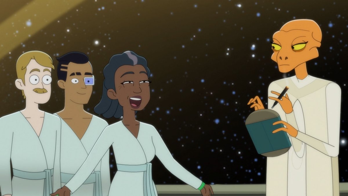 So Rutherford's idea was to turn a turbolift into a giant sex toy and give Captain Freeman a super orgasm to relieve her stress? She's needed that ever since episode 1! 😂 Bless the ever-horny writers of #StarTrekLowerDecks! @DecksLower <a href="/SciFiRemnant/">Science Fiction Remnant</a>  <a href="/trekreport/">Trek Report</a> <a href="/StarTrekOnPPlus/">Star Trek on Paramount+</a>