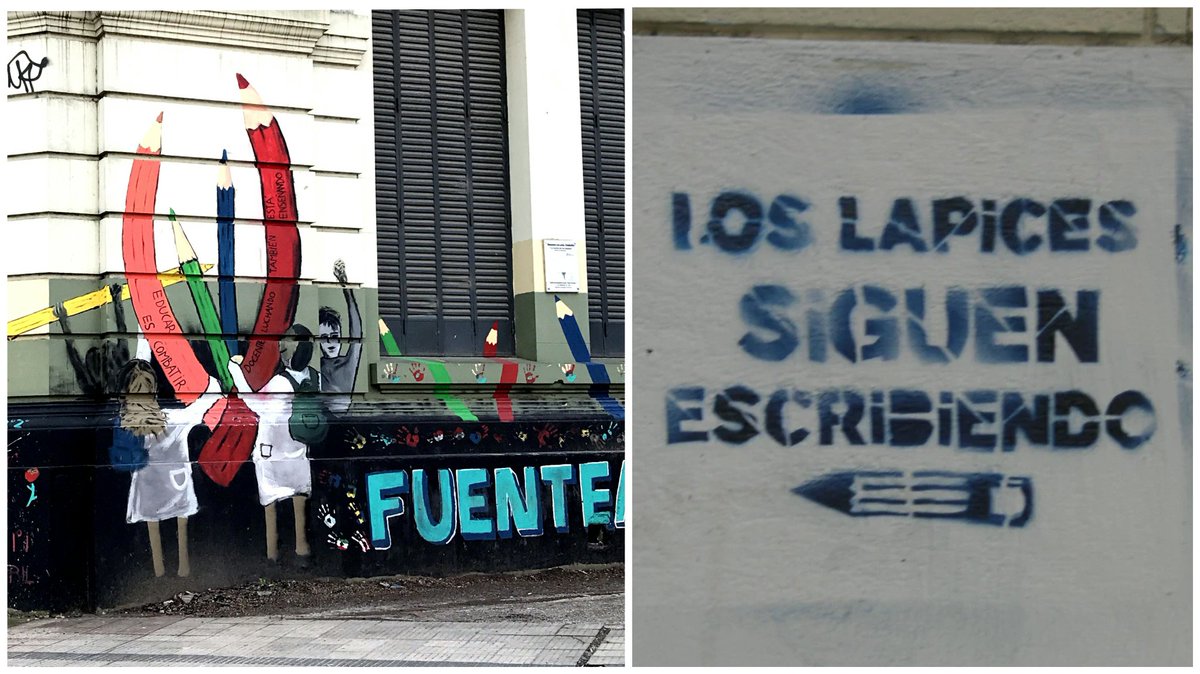 CiudadPintadaLP's tweet photo. Los lápices siguen escribiendo.

#NocheDeLosLapices #46años https://t.co/uAxCbTiTE5