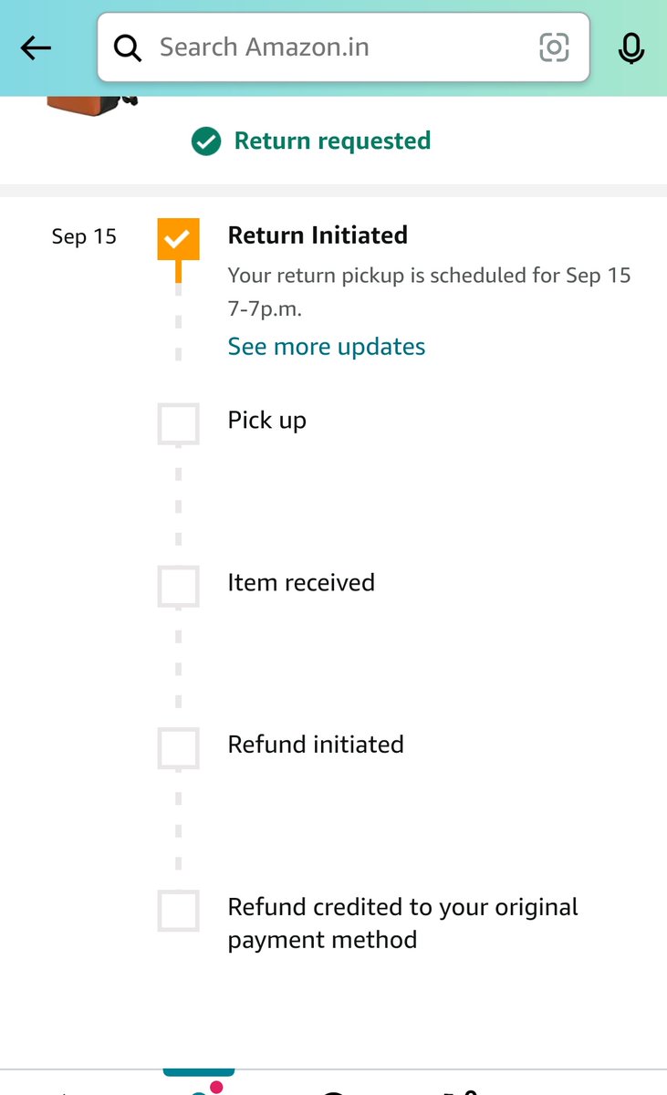 SamiFaizullah's tweet photo. @amazonIN I had initiated a return, but the product still hasn't been picked up. Also says return cancelled on one screen, which i never did. When will it be picked up? https://t.co/p4bvCDzJeU