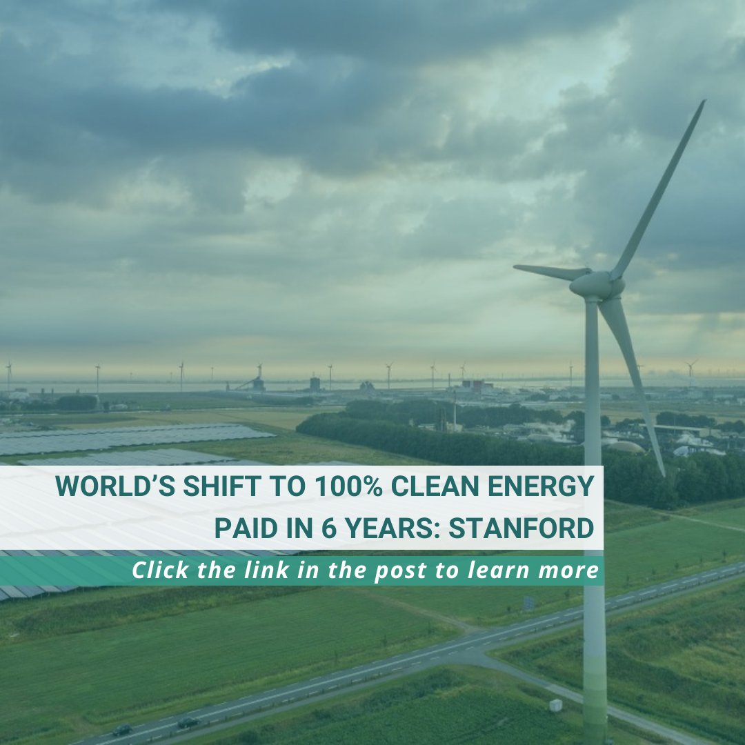 The_Greenpact's tweet photo. 🍃 #Cleanenergy would reduce the average cost per energy unit by 12%, said the @stanford report, meaning a 63% lower cost for #energy annually overall.  🔗 https://t.co/l3HIMwiy8h

⚡ WEBINAR: #ESGfinance in the current geopolitical context: https://t.co/e6r2RRJdFx https://t.co/Ow97blSWeX