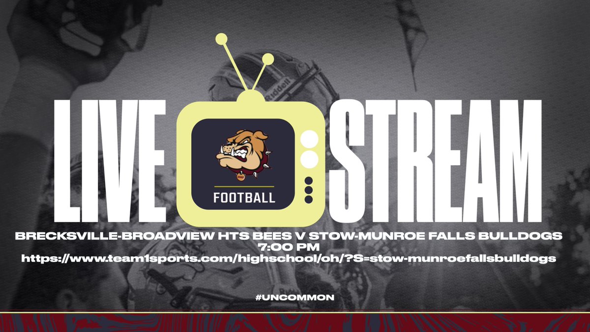 stowfootball's tweet image. LIVESTREAM LINK FOR THE GAME TONIGHT: team1sports.com/highschool/oh/…
There will be a subscription fee that will benefit student-athletes.  Thank you 4 ur support of Stow-Munroe Falls High School.