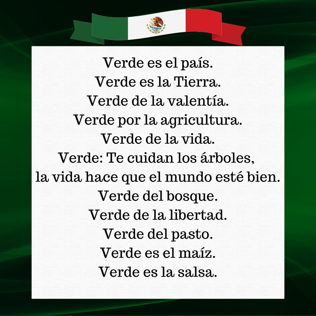 SemilleroEn's tweet photo. Celebramos la patria con un poema colectivo hecho por los niños y niñas de la sede Folclor Latino. 

¡Viva México!

#SemillerosCreativos  #CulturaComunitaria #SomosSemillerosCreativos https://t.co/bxsIN6e3pQ
