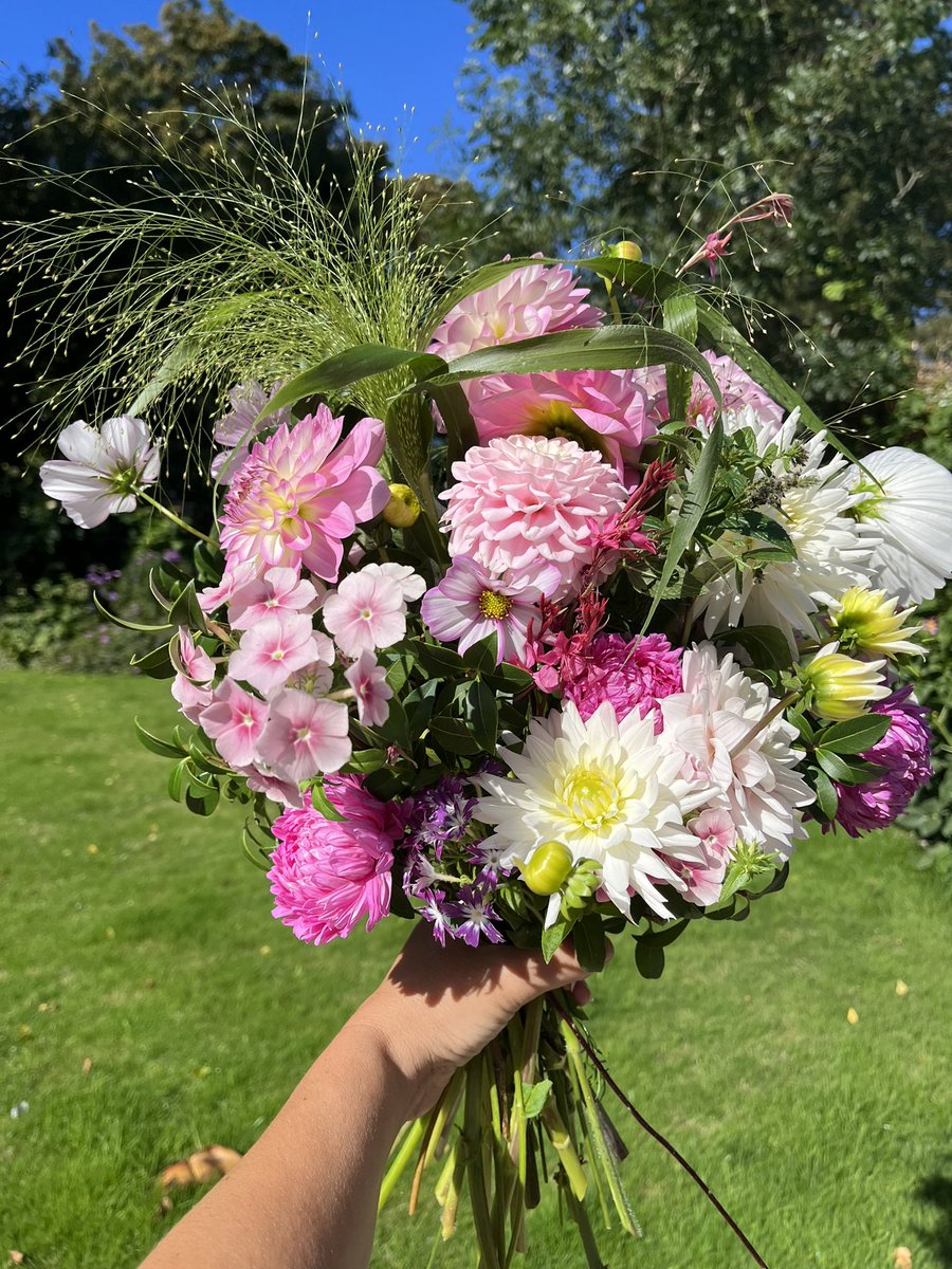 Bouquet for a friend #dahlias #gardenshour #cuttinggarden #FlowersOnFriday