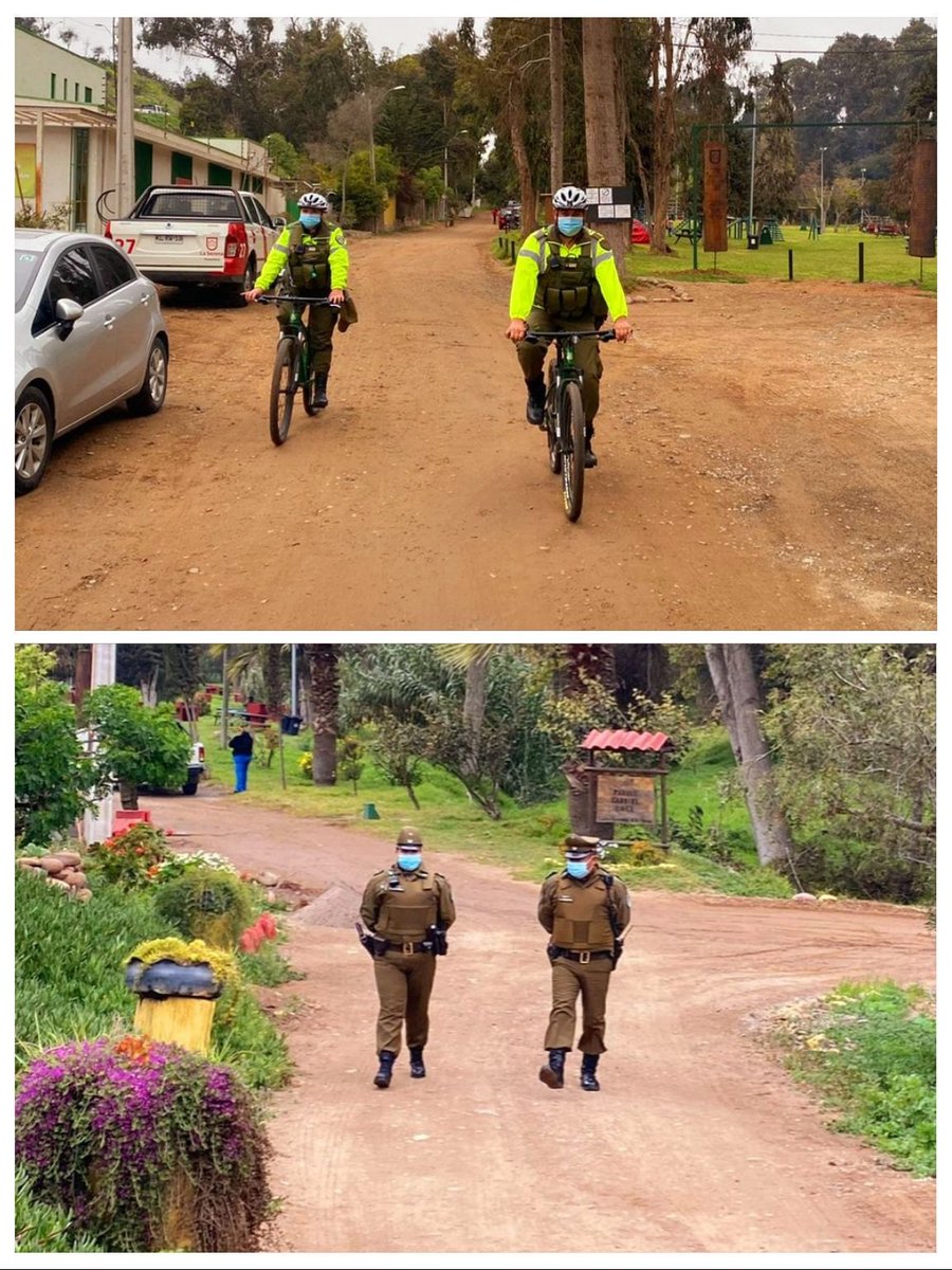 CarabCoquimbo's tweet photo. 📸 Nuestros carabineros de la 1ª Comisaría #LaSerena ya están recorriendo el sector del #ParqueColl, donde se realizarán diversas actividades para conmemorar estas #FiestasPatrias2022. Trabajamos para que puedas celebrar sintiéndote seguro.
#CarabinerosDeTodos https://t.co/tdnwTQFmOJ