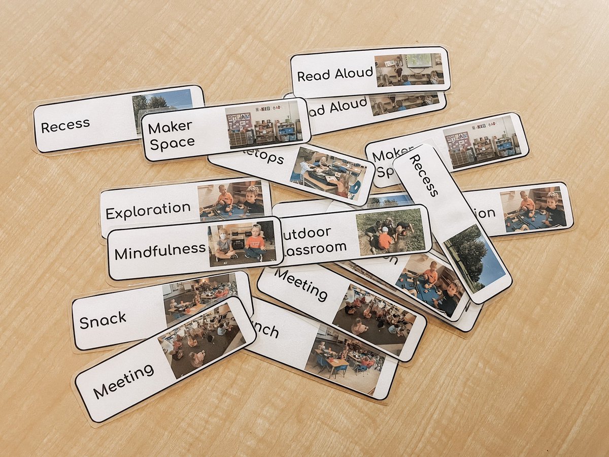 An update to our visual schedule- photos of our students in their space during each part of our day. We are consciously ensuring our students see themselves reflected in their environment. What changes have you made to your learning space to reflect your learners?