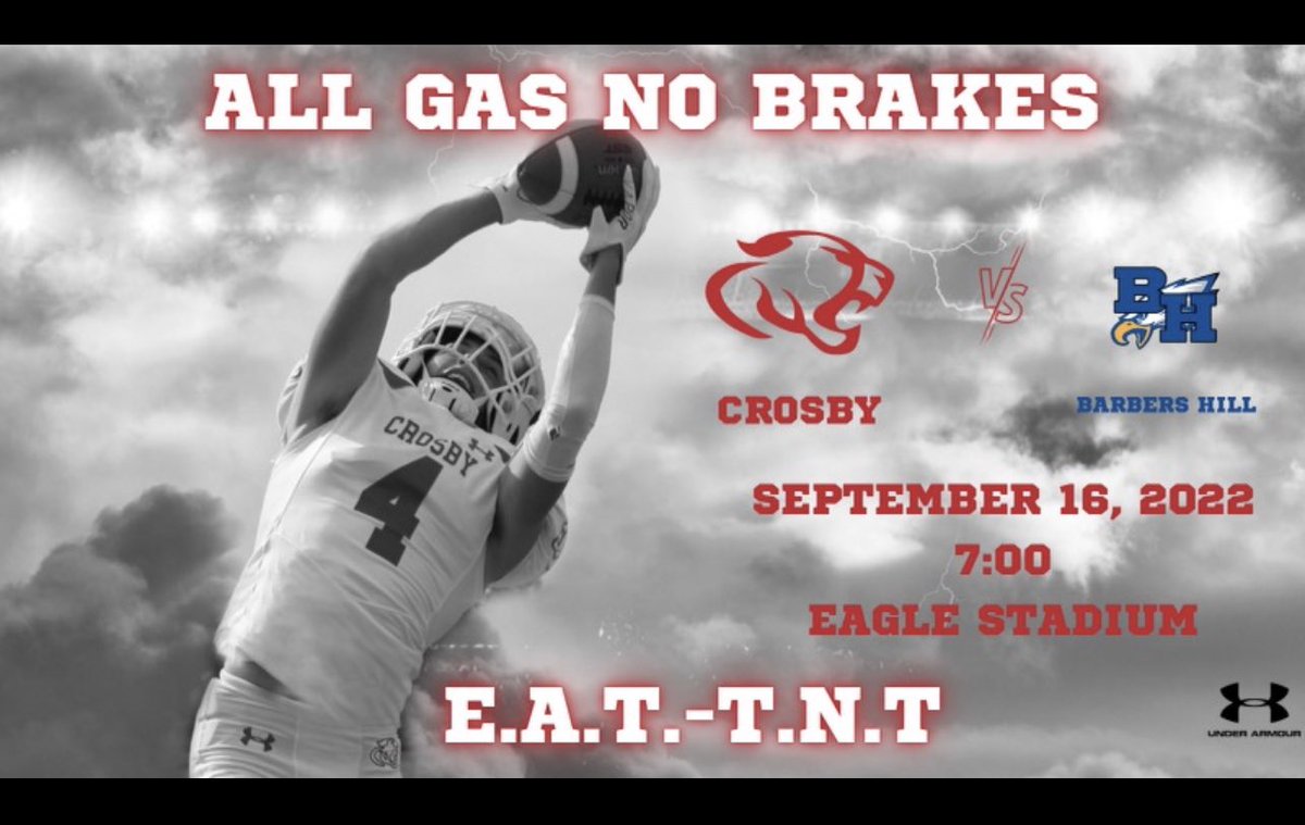 1st Away game of the season… Come out and support your Cougars… Ohh Yea don’t forget to wear your RED!!!! #CougarPride #AllGasNoBrakes