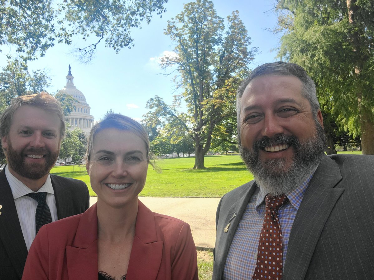 Our Pheasants Forever and @quail4ever government affairs team had a great week in Washington, D.C. where we advocated for our top priorities: #FarmBill & #ActForGrasslands & #RecoverWildlife 
Pictured (l to r) are @andrewschmidt24 & @erb_bethany & @JimInglis_PF #PheasantsForever