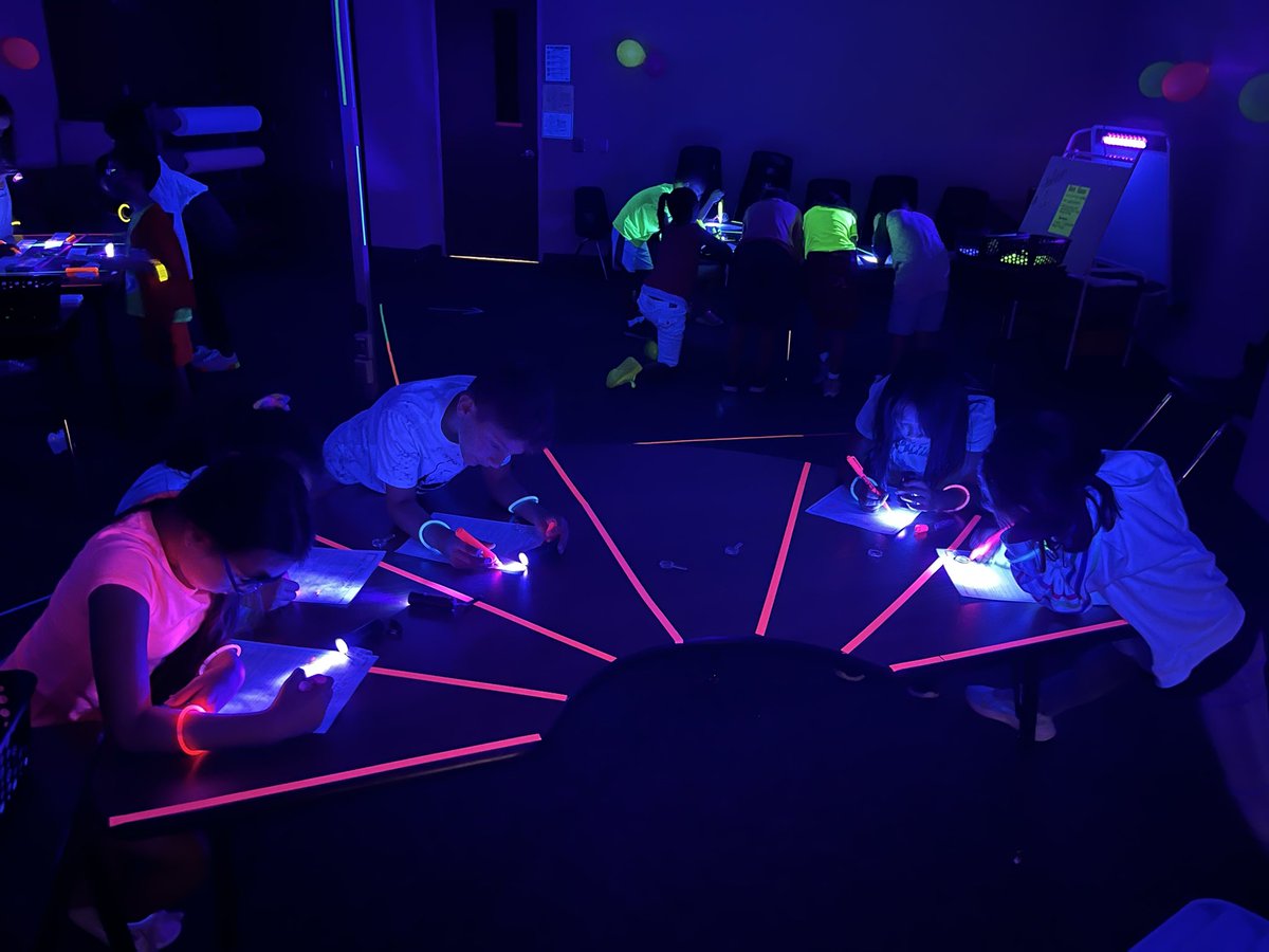 MrsPatrick_GLJH's tweet photo. Grammar Glow Day was a HUGE success! I can’t think of a better way to review nouns, verbs, and subject predicate! These kids had the best time, and ROCKED their review! @TISDCPES https://t.co/5NoK7NmOpd