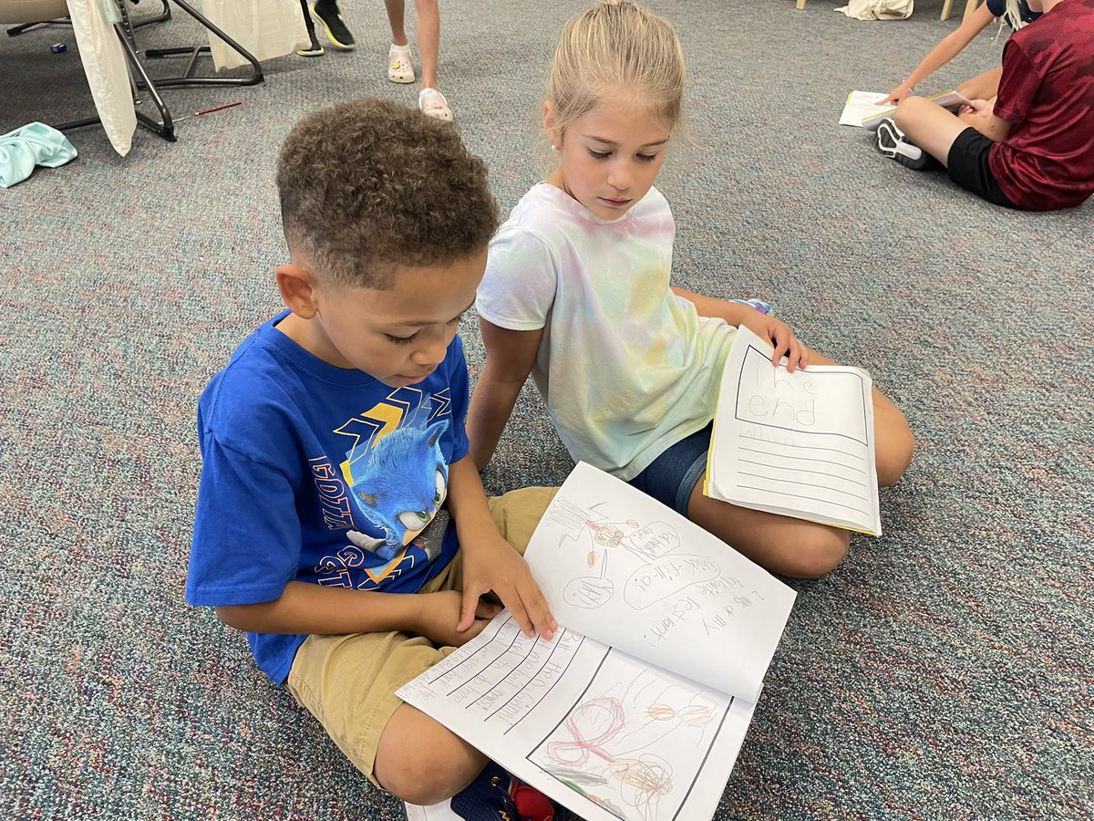 MrsHeschsclass's tweet photo. We celebrated our personal narrative writing by sharing our writing with a friend! #TCECardinals https://t.co/MTzSbdlTFJ