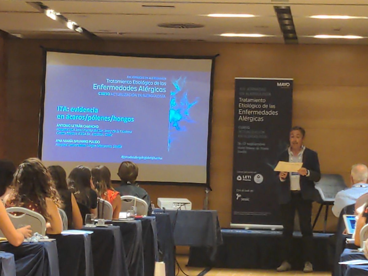 Alumno aventajado en 2005 con su diploma y ahora maestro en 2022. El  <a href="/dr_letran/">Dr. Antonio Letrán.</a> nos hablará sobre la evidencia de los extractos despigmentados y polimerizados de ácaros. 
#jornadasalergologialetipharma