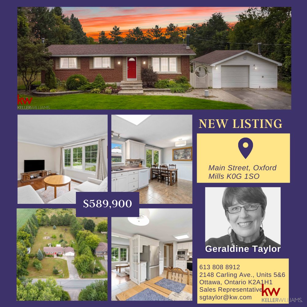 🔥 Just listed

😍 Picture-perfect country home with beautiful gardens.

Features
✔️3+1 bedrooms
✔️2 full bathrooms
✔️hardwood and ceramic flooring floors throughout and a fully finished basement
✔️Driveway

Contact us
Geraldine Taylor
sgtaylor@kw.com
(613) 808-8912