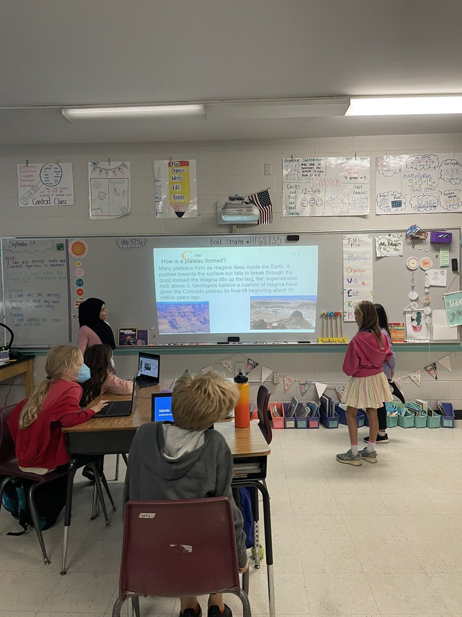 MsMears3's tweet photo. Landform presentations were out of this world!  The first time they’d ever used Google slides and they did such a great job! 🌋🏔🏝🏜@PtownElem https://t.co/dvKklAxGIm