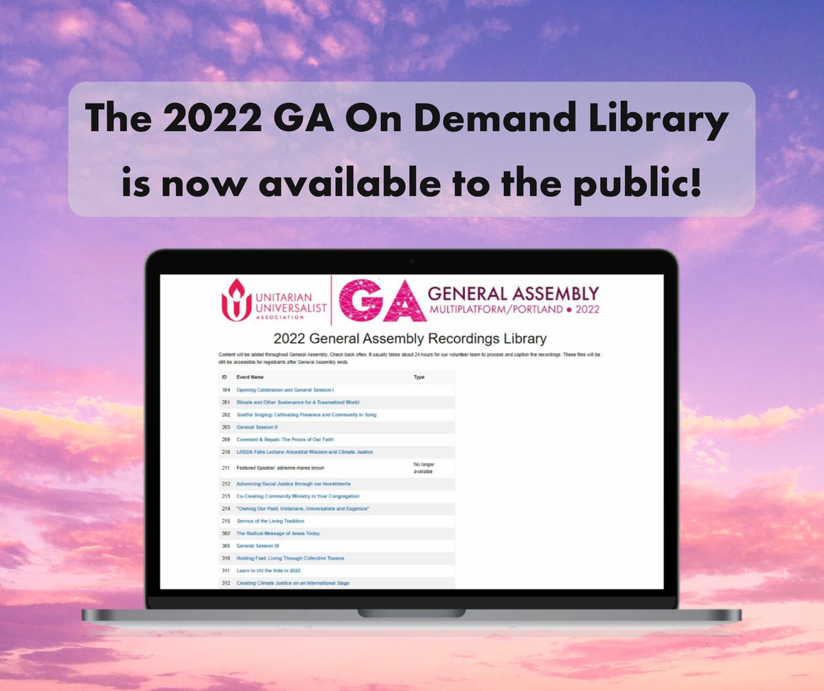 UUA General Assembly tweet media