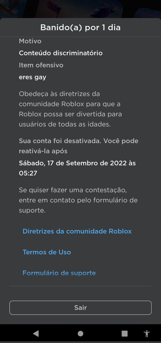 TIVE A CONTA BANIDA NO ROBLOX POR FAZER UMA T-SHIRT (CUIDADO) 