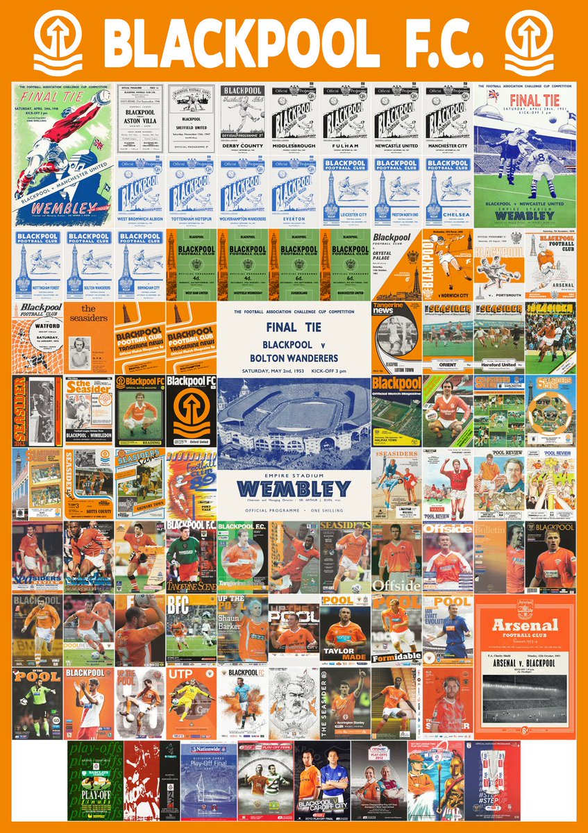 BlackpoolPoster's tweet photo. RETWEET TO ENTER FOR THE CHANCE TO WIN THIS A1 [841mm x 594mm] SIZED BLACKPOOL FC PROGRAMME POSTER.

Winner announced on Sunday 2nd October 2022.

The lucky winner will have 72 hours to claim.

Sadly, no bribes accepted.

Good luck!

https://t.co/D7NWaXoIkj https://t.co/EkAtQiv3dC