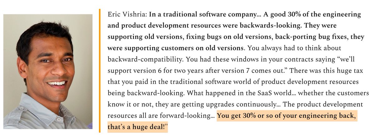 Liberty đđĽ (@libertyrpf) on Twitter photo One of the big R&D-efficiency differences between single-live-version saas software vs the previous on-prem, licensed software model, from <a href="/ericvishria/">Eric Vishria</a>: One of the big R&D-efficiency differences between single-live-version saas software vs the previous on-prem, licensed software model, from <a href="/ericvishria/">Eric Vishria</a>: