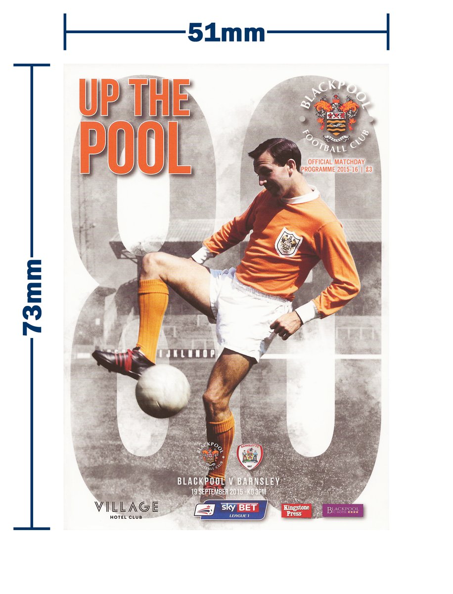 BlackpoolPoster's tweet photo. RETWEET TO ENTER FOR THE CHANCE TO WIN THIS A1 [841mm x 594mm] SIZED BLACKPOOL FC PROGRAMME POSTER.

Winner announced on Sunday 2nd October 2022.

The lucky winner will have 72 hours to claim.

Sadly, no bribes accepted.

Good luck!

https://t.co/D7NWaXoIkj https://t.co/EkAtQiv3dC