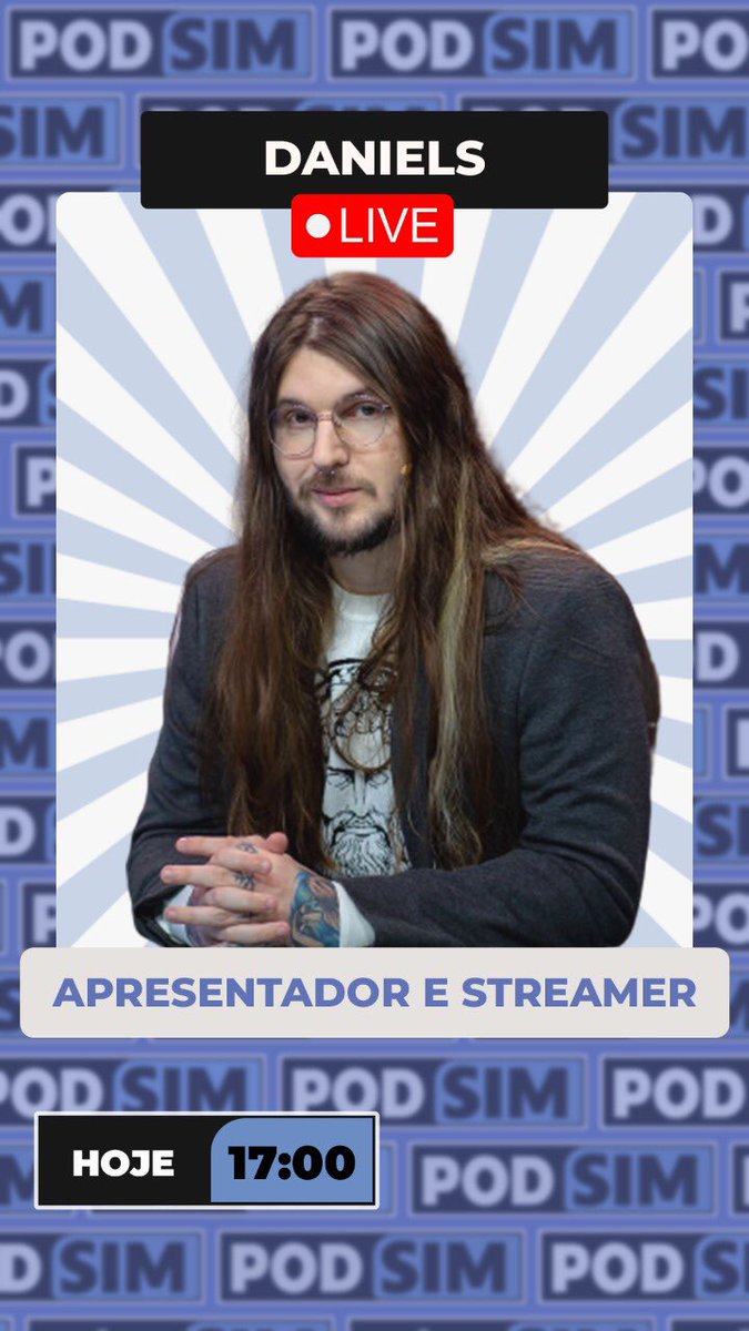 PodsimPodcast's tweet photo. PREPAREM-SE! 
hoje teremos o cabelo mais hidratado do mundo dos eSports:
@Danielsmarconn

AO VIVO 
a partir das 17:00 no canal do PodSim 💙 https://t.co/BvZ7I5hqpq