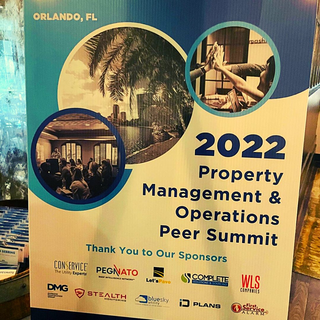 Complt2's tweet photo. We were honored to share in sponsoring this elite property management event. 
#completesolutions #propertymanagement #wastemanagement #REIT #purposefulrealestate https://t.co/5u0pOITzkX