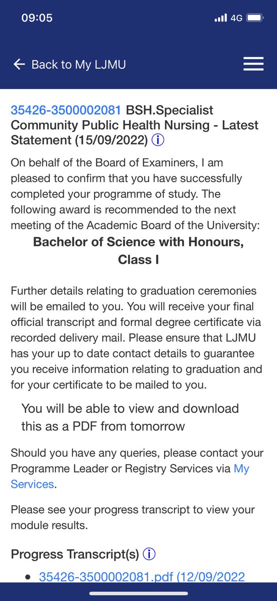 NurseMichelleK's tweet photo. All the hard work paid off! Officially a SCPHN. Can’t believe I got a first 👩‍🎓 https://t.co/g8jNWPXOl9
