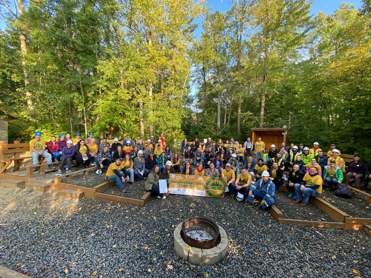 myunitedway's tweet photo. We're kicking off the 2022 #EngineeringChallengeYEG at @YWCAEdmonton's Camp Yowochas!
70+ dedicated volunteers from engineering firms across #YEG are giving their time to restore the Camp for guests year-round. #DoLocalGood https://t.co/zs9f181k0y
