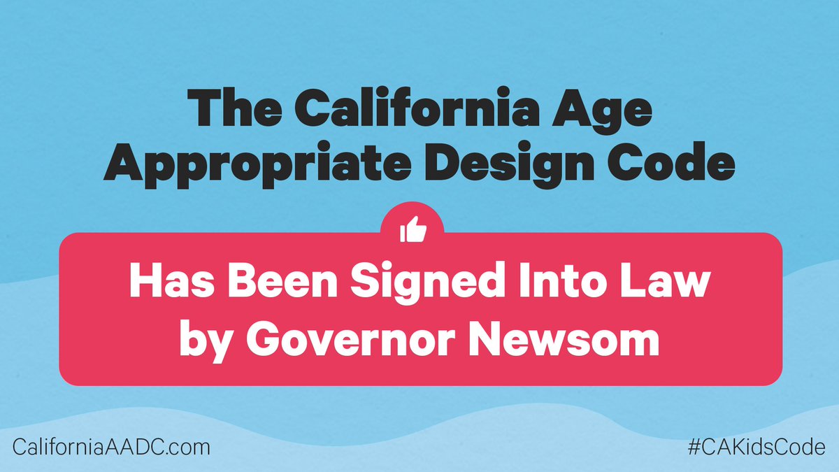 HumaneTech_'s tweet image. The #CAKidsCode is now law! The CA Age Appropriate Design Code is a first of its kind measure requiring online platforms to protect the health, safety, and privacy of children and teens by design.

bit.ly/3xuZK2E