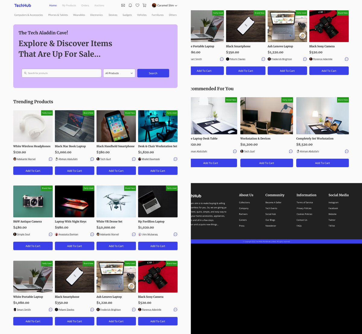 slimfit_zee's tweet image. Cooking done!
Day 28 of the @Ingressive4Good and @IMTConf design challenge. Task was continuation of Day 27. A marketplace for techies to buy and sell👌.

#I4G30DaysOfDesign #IMTConf #I4GDesignChallenge #uiuxdesign #figmadesign #design #figma #uiux #TechisHiring #WomenInTech #ui