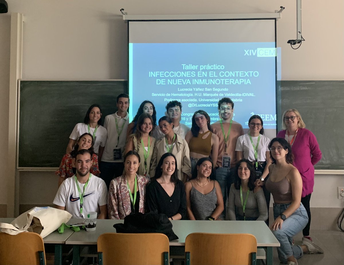 Lucrecia Yañez (@drlucreciayss) on Twitter photo Ell@s cuidarán de nosotros en unos años y para mi es esencial mostrarles, de la mejor manera posible, todo lo que sabemos. Gracias <a href="/xivcemuc/">XIV Congreso de Educación Médica (CEM)</a> por darme la oportunidad de participar en este taller de #infecciones e #inmunoterapia <a href="/SEHHJoven/">SEHH Joven</a> <a href="/ceem_medicina/">CEEM</a> <a href="/unican/">Universidad de Cantabria</a> Ell@s cuidarán de nosotros en unos años y para mi es esencial mostrarles, de la mejor manera posible, todo lo que sabemos. Gracias <a href="/xivcemuc/">XIV Congreso de Educación Médica (CEM)</a> por darme la oportunidad de participar en este taller de #infecciones e #inmunoterapia <a href="/SEHHJoven/">SEHH Joven</a> <a href="/ceem_medicina/">CEEM</a> <a href="/unican/">Universidad de Cantabria</a>