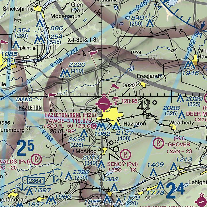 airport charts on Twitter "Sectional for Hazleton Municipal Airport (KHZL), a small airport in