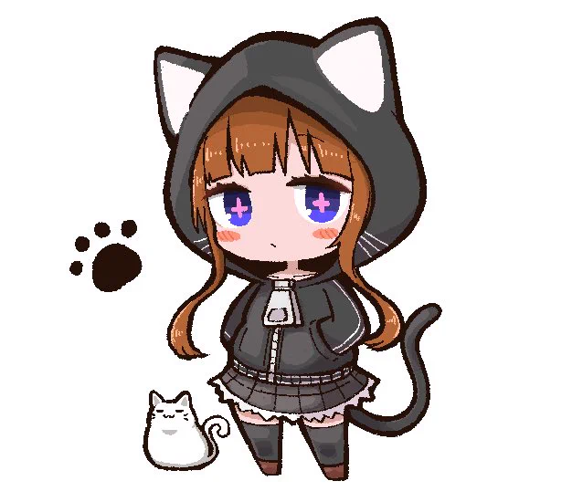 ねこぱーかー#ちぇり絵 