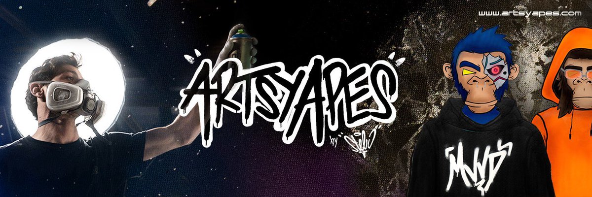 ARTSY_APES's tweet image. Today we‘re celebrating the new &amp;amp; improooved ArtsyApes! -5- Winners get to see one of theirs early, grand prize is 1 -free- ArtsyApe! 🎁

Like, RT
Pimp your profile w/ one of these 2 #hawt banners 🎨
Beat your Chest 🦍
Ends in 72h