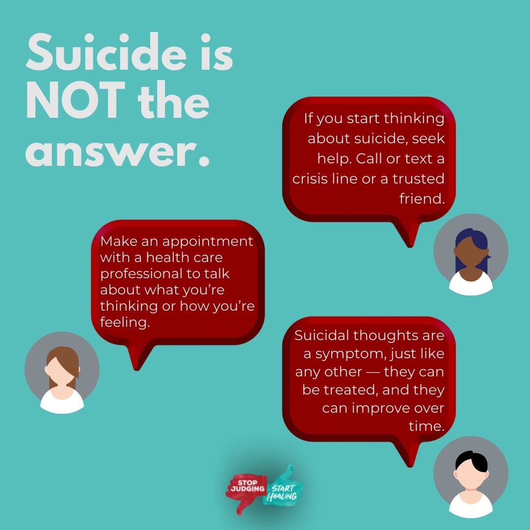 StopJudgingALA's tweet photo. #StopJudgingStartHealing #SuicidePrevention #Together4MH https://t.co/aIlKseUhW3