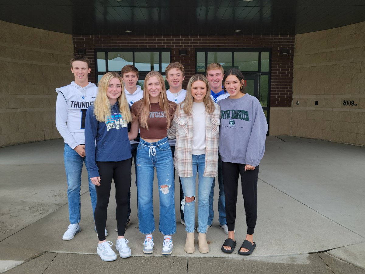 Congratulations to the 2022 Homecoming Royalty: King Candidates Hunter Twete, Jakob Korsmo, Hunter Frederick, Ethan Steinbrink. Queen candidates Paris Hoverson, Camryn Adams, Kora Gensrich, and Stella Sehrt. Coronation will be Monday, 10/3 at 7:00 in the Performing Arts Center.