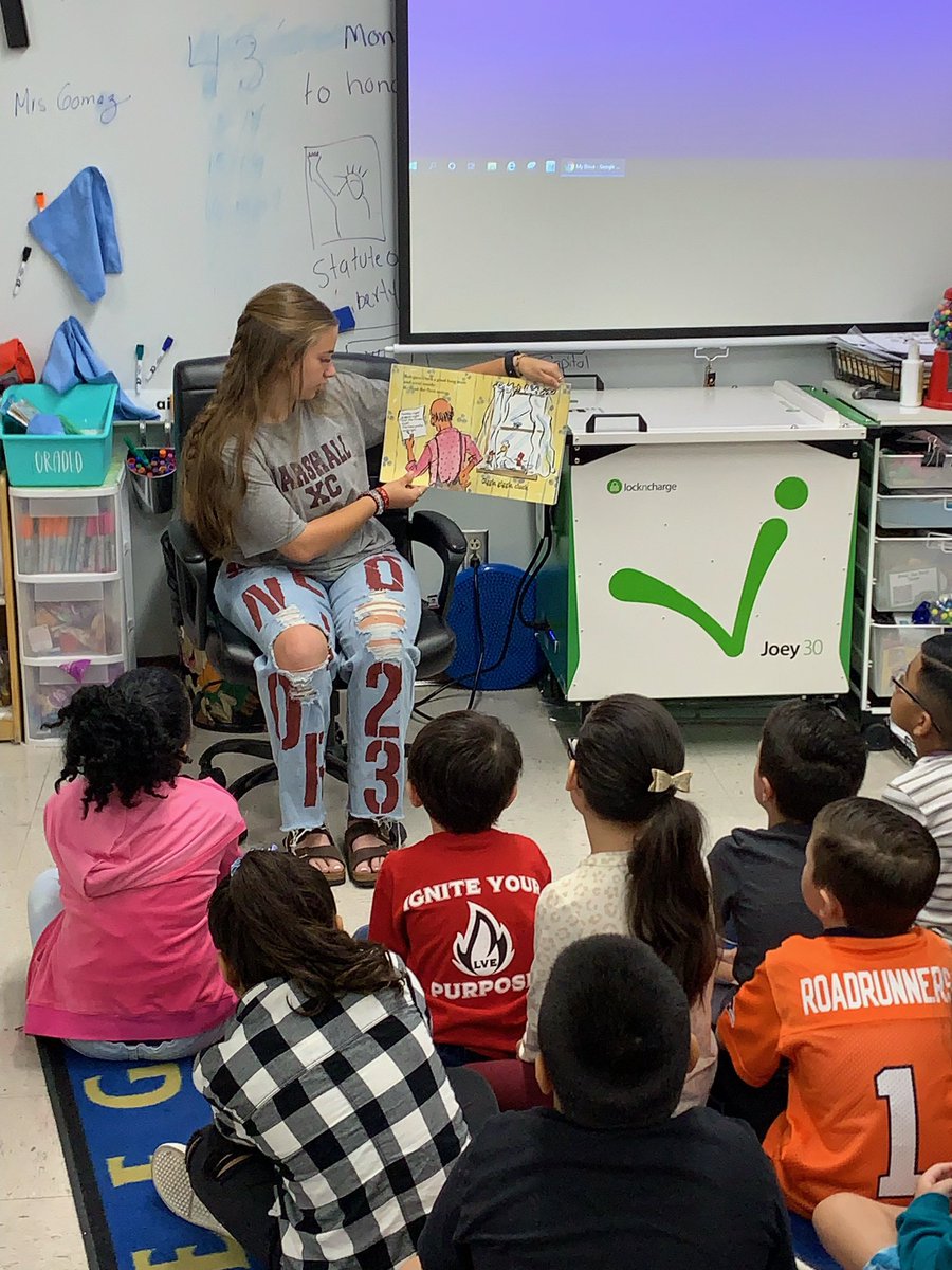 JMHS_Rams's tweet photo. RAMS READ FRIDAY is back! 📖🐏📚 @_MarshallRamsXC &amp; @MarshallRamsVB started Friday off with a story for our #FutureRams at @NISDOHT 🦉@NISDThornton ♥️ &amp; @NISDLeonValley 🦁 this morning! !#RamsRead #RamFam #RamPride #BeyondTheGame https://t.co/GVhHhADU7D
