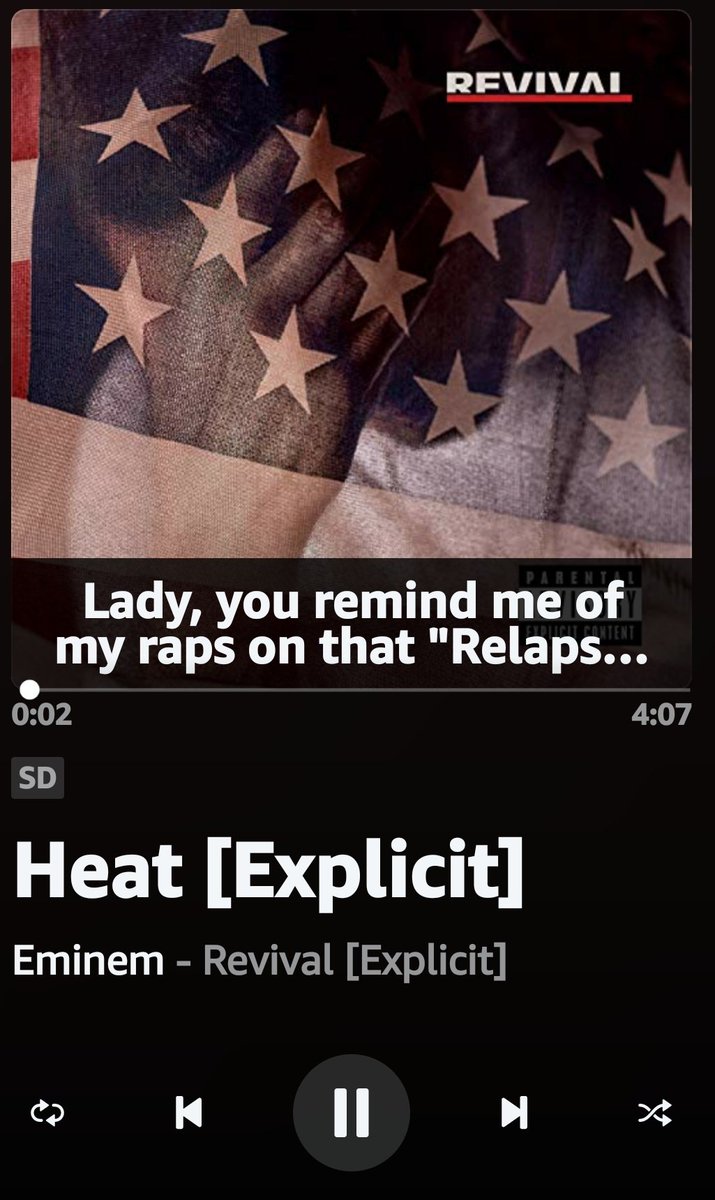hiphopsavedme91's tweet photo. "Lady, you remind me of my raps on that Relapse shit
'Cause you got an ass thick as them accents
Two ass-cheek implants, call that an asset
'Cause you could set a glass on it, it's massive"😅🔥🔥 @Eminem #StreamRevival https://t.co/QAhpEkKBXH