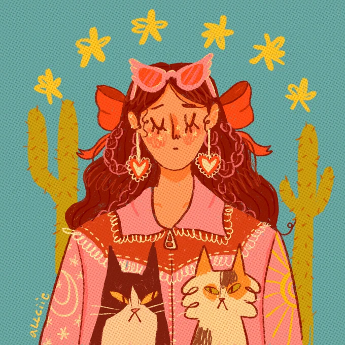 cat cow girl - 