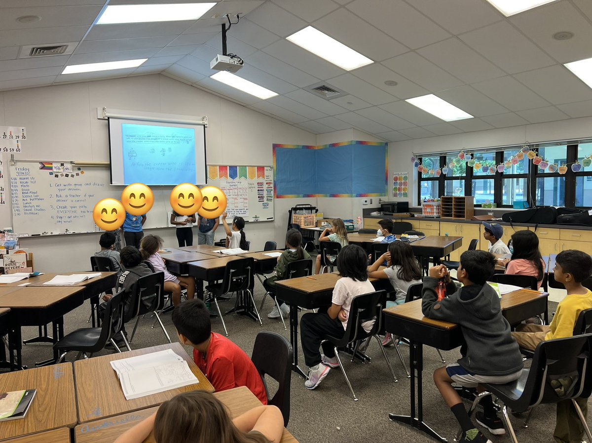 heymissyim's tweet photo. Today we worked together to solve some tricky word problems! We used our collaboration and math skills to present the solutions to our classmates. @SRVUSD1 https://t.co/veJGaaUxbD