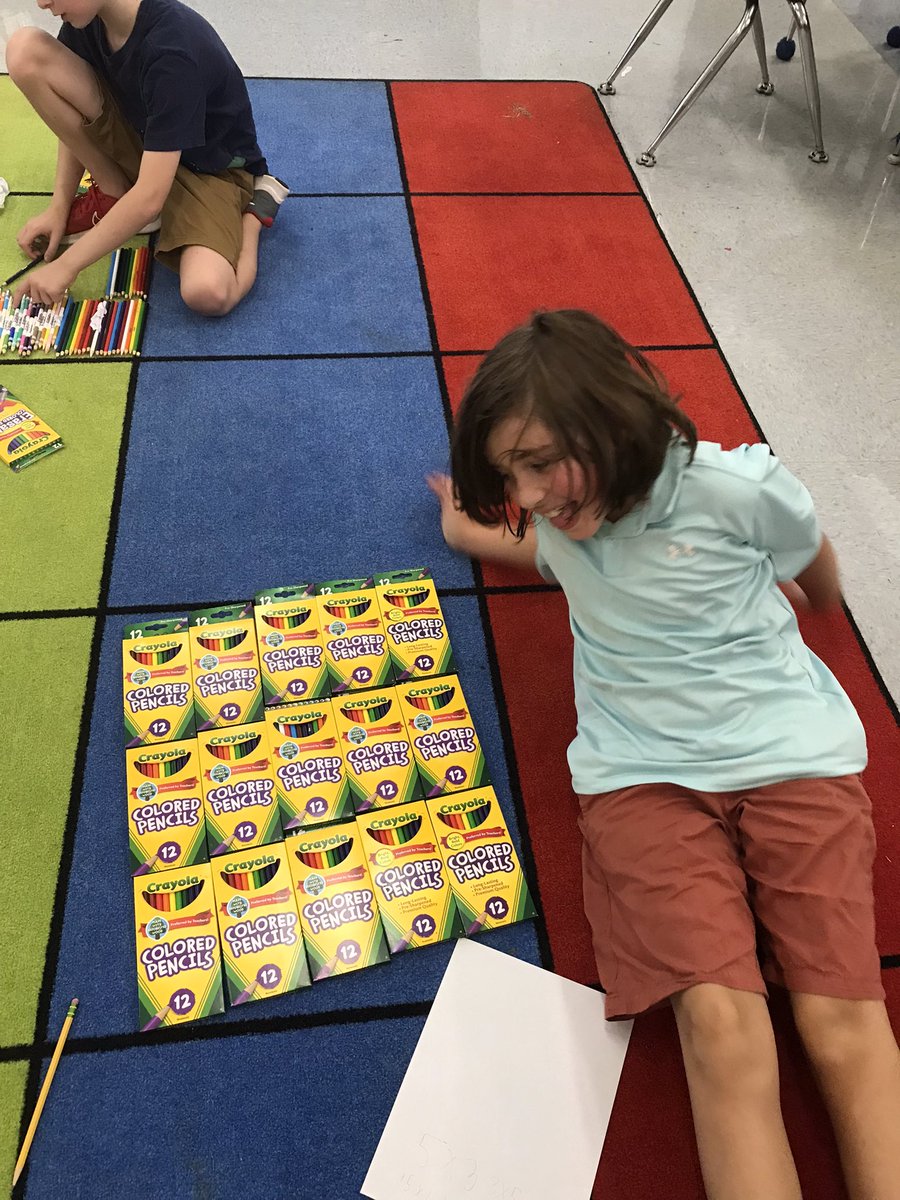 chalkrelic's tweet photo. Making arrays and writing dimensions with found objects in the classroom. @MeriwetherLES #3rdmath https://t.co/HvImuvoPs7