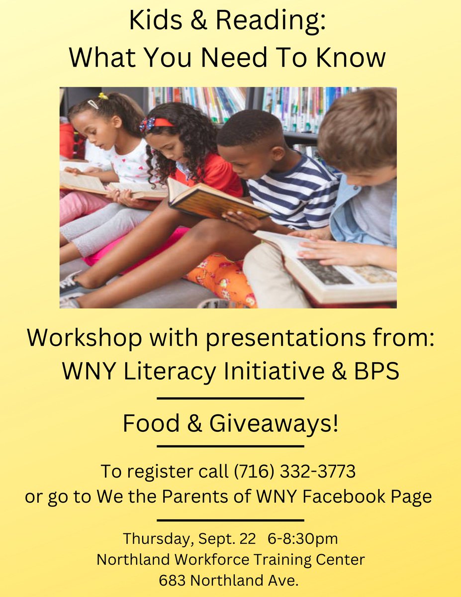 Come join us at the Northland Workforce Training Center as we present alongside our #WNYLiteracyInitiative partner, WNY Dyslexia Services of WNY <a href="/ChildhoodMagic/">Stacey Pellicano</a>. 
#literacy #community #dyslexia #SOR