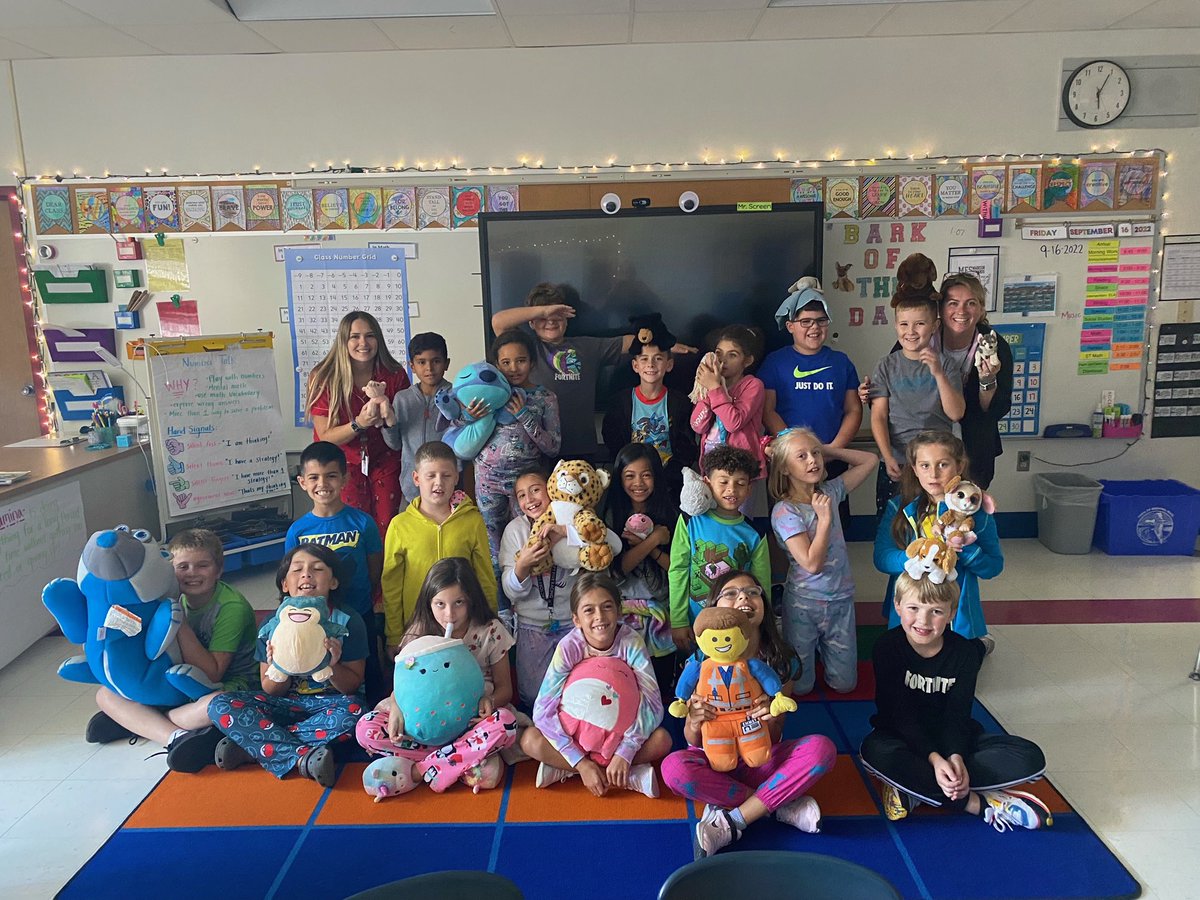 Miss Zonfrillo’s class met their first PBIS goal of the year, earning enough Warrior Bucks to get themselves a PJ day. What what!