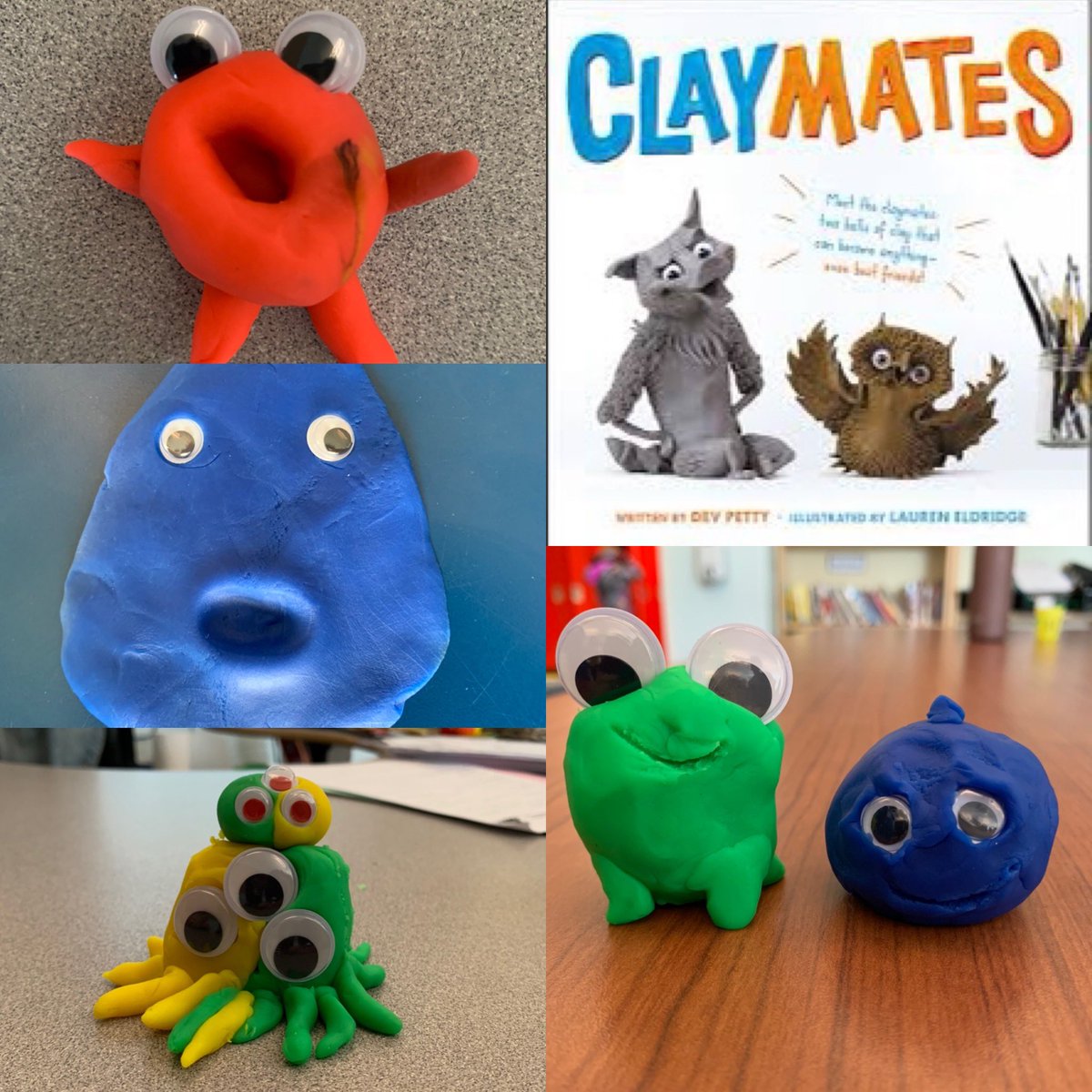 MsECPower's tweet image. This week we read the book ClayMates and made our own Play-Doh friends! We had so much fun that we gave each character an All About Me sheet and made it all into a class book called Friends! We worked together and had a ton of fun! @BookCreatorApp  @TheClaymates @StTeresasSchoo1