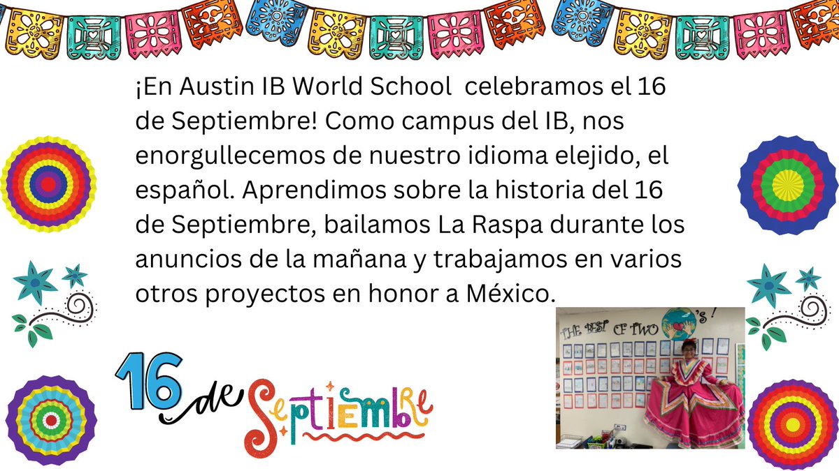 VeroRodz7's tweet photo. Austin Knights celebrated 16 de septiembre! We take pride in our chosen language, Spanish. We learned about the history, created projects, and danced La Raspa. #AustinPYP #HCISD #HCISDenEspanol #PYP #WeAreAustin https://t.co/vp31uMiZDy
