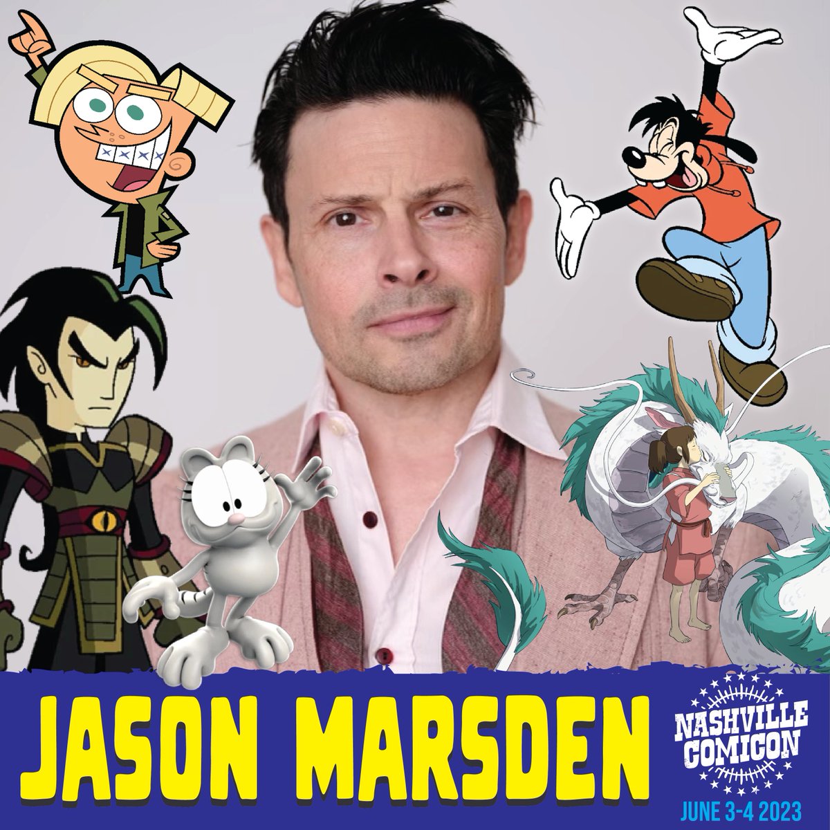 nashvillecon's tweet photo. Hello Hello! 
Are you ready for another announcement?! 👀

You can’t have one without the other!
Nashville Comicon welcomes Special Guest Jason Marsden! 🙌

Come see Jason and many other amazing guests at Nashville Comicon June 3-4, 2023! 🤩

🔥 https://t.co/QQ6QUzoxGH 🔥 https://t.co/zY2EwACdx5