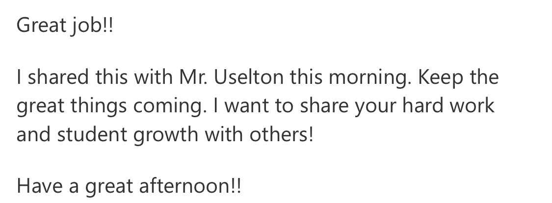 lindsaywright86's tweet photo. When you share a lesson with one of your supervisors at county office, and you get a shout out from the head sped supervisor for your district! 🤩😁 https://t.co/UzwbEhB3Rl