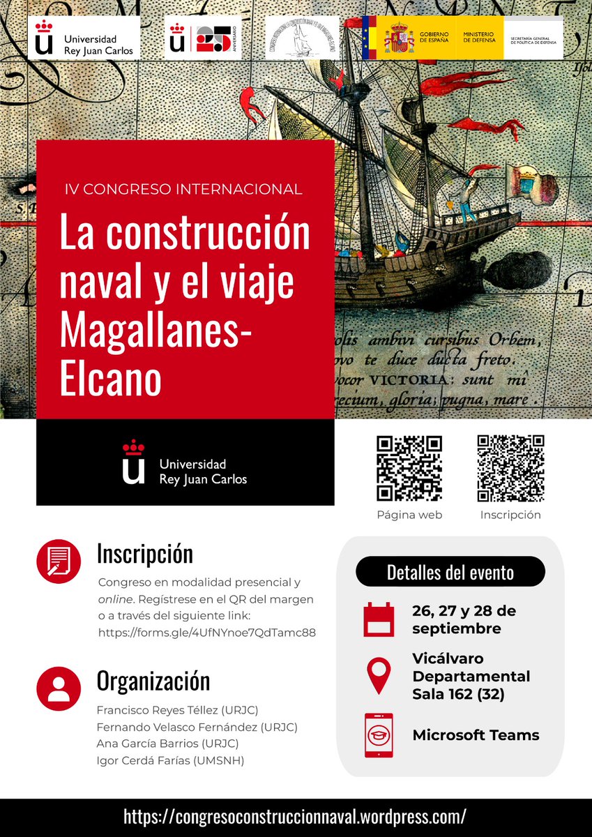 Pues ya tenemos el cartel del IV Congreso Internacional "La construcción naval y el viaje Magallanes-Elcano". En breve os pasaremos el programa completo. ¿Nos ayudáis a difundir? <a href="/UrjcHistoria/">Historia URJC</a> <a href="/ArqueoURJC/">Arqueología URJC</a> <a href="/FCJS_URJC/">Facultad de Ciencias Jurídicas y Sociales</a> <a href="/URJCcientifica/">URJCcientifica</a> <a href="/urjc/">URJC</a>