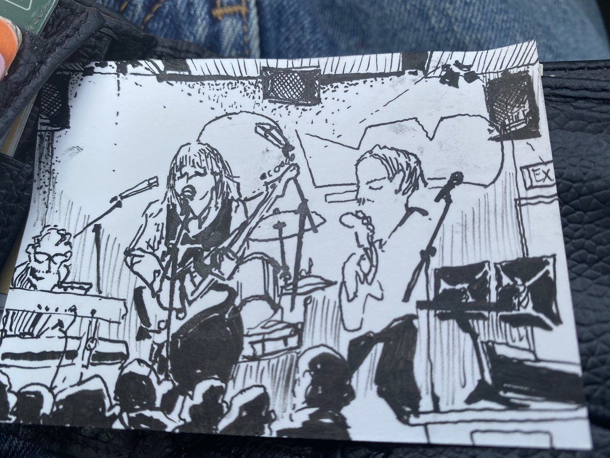 gregwalkerpoet's tweet photo. Caught @madicunningham at @WTMD’s Live Lunch today with @TVtowerr , who made this wonderful sketch #livemusic #wtmd https://t.co/rFY5OUO9Le