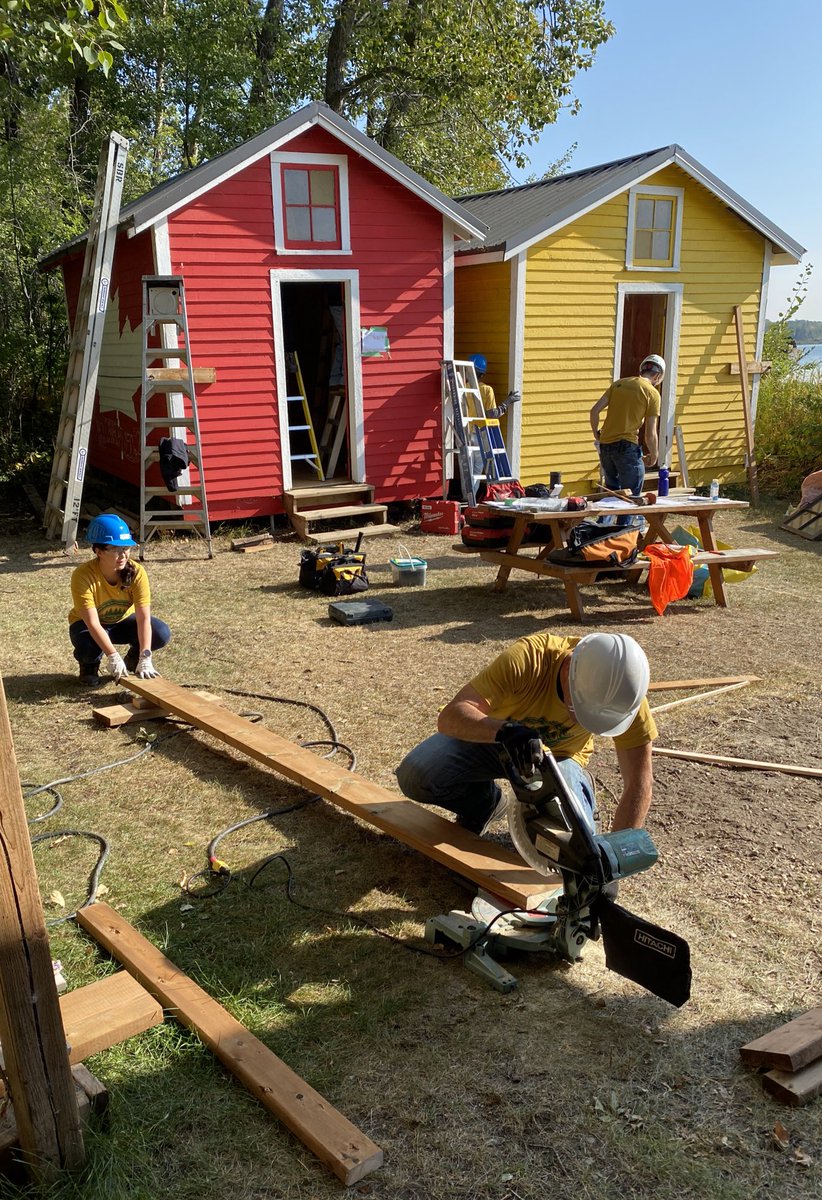 myunitedway's tweet photo. Our #EngineeringChallengeYEG volunteers are hard at work transforming Camp Yowochas, including updates to staff cabins and campsites, plus a new archery range!
These changes will help facilitate fun and inclusive outdoor activities year-round.
@YWCAEdmonton #yeg #DoLocalGood https://t.co/YlEInifYzn