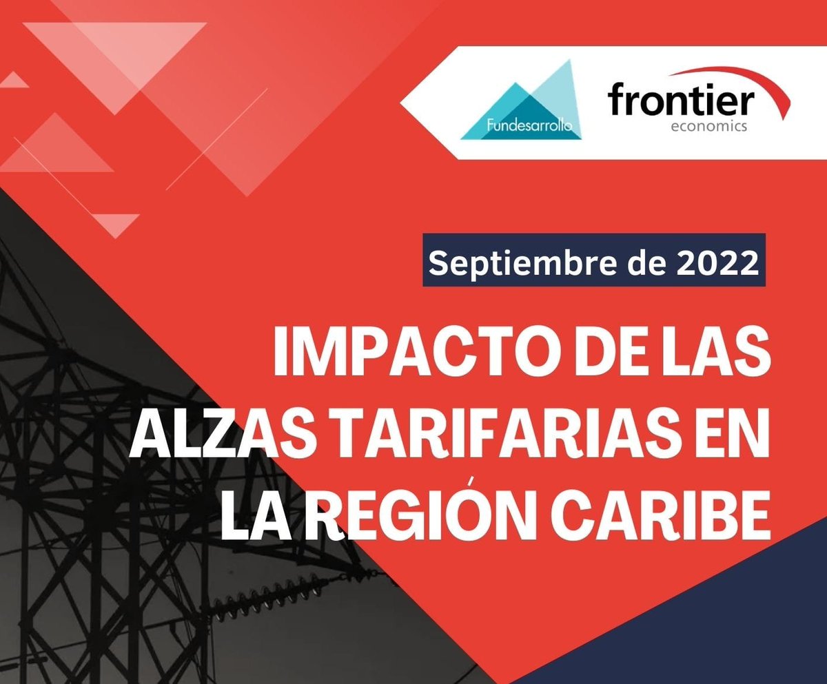OrianaAlvarez_'s tweet photo. 1/3 El cobro de pérdidas explica la mayor parte del alza en tarifas de energía en la región Caribe. Así lo demostramos en el estudio que realizamos en @Fundesarrollo con @FrontierEconomic. Analizamos el impacto de las alzas tarifarias en el #Caribe.  👉🏻https://t.co/N0tHrrKH0W https://t.co/ihBBlQ9MsB